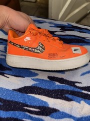 Nike Air Force 1 Low “Just Do It” Orange – Size 4.5Y