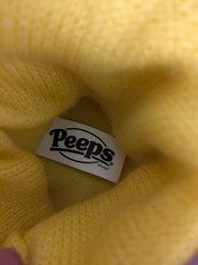 PEEPS Easter Bunny Flat Slippers Kids Medium (13-1) Colorful TieDye & Bow Detail