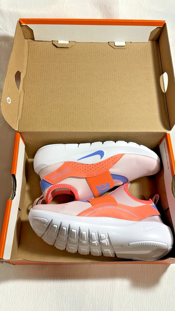 Nike Flex Runner 4 PS Photo Pink/Orange Toddler Girl Slip On Shoes-Size 2Y NWB
