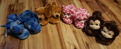 Build-A-Bear Children’s Slippers: Unicorn, Kitten, Monkey, Puppy or Dino – S-M-L