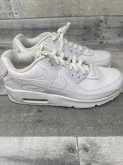 Nike Air Max 90 LTR GS Triple Youth White Sneakers Shoes CD6864-100 US Size 5.5Y