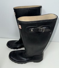 Hunter Kids Original Gloss Rain Boots Size Girls 5 Boys 4 UK 3 Navy Blue Tall