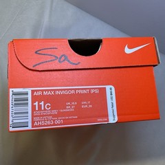 PS Nike Air Max Invigor Print Grey Purple AH5263-001 NEW in Box Kids Size 11c