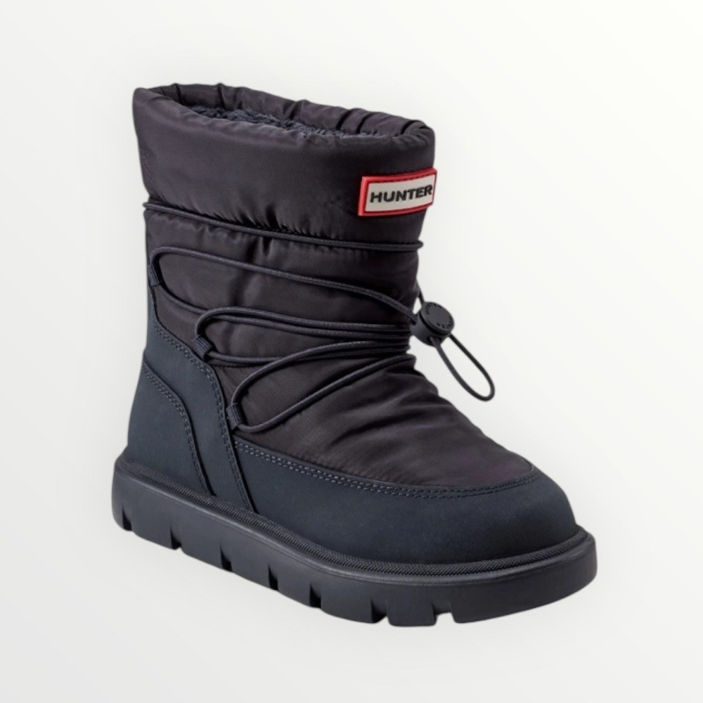 Hunter Cozy Waterproof Winter Snow Boot Kids 4 Navy Blue Insulated Puffer HJCOZY
