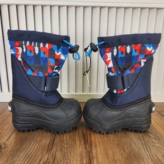 Columbia Toddler Powderbug Plus II Tree Print Size 4 Insulated Winter Snow Boots