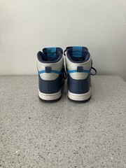 Nike Kid’s Dunk High Shoes – Light Bone / Diffused Blue / White / Blue Lightning