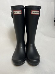 Kids Hunter Rain Boots Black Waterproof Rubber Size 1 US Classic Unisex Outdoor