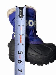 Sorel toddler Snow Commander Kids Snow Boot black and blue US 6