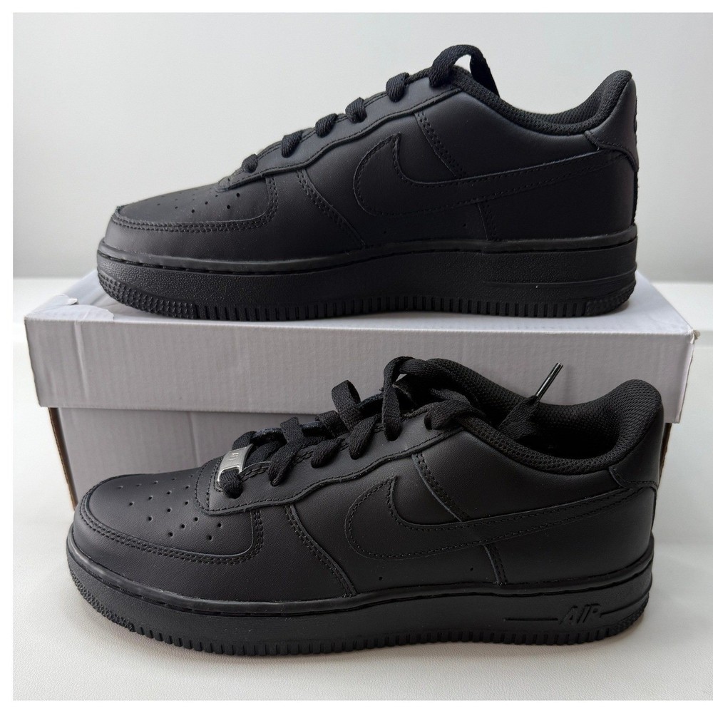 Nike Air Force 1 LE GS Triple Black FV5951-001 Sneakers Youth 5.5 Womens 7 NEW