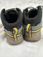 Keen Targhee Youth Size 1 Low Hiking Boot Gray Brown And Teal Camping Outdoor