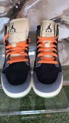 Jordan Air Jordan 1 Mid SE Craft Sneakers Gray Black Green Orange 6.5Y FD5847