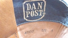 Dan Post Spain Brown Leather Cowboy Western Boots Mid Calf Kids Youth Shoes 5.5N