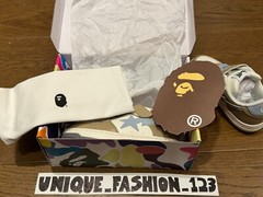 A Bathing Ape Bape Sta #2 Kids Beige Brown White Blue US 12k UK 11.5k EU 29 18cm
