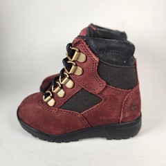 TIMBERLAND Toddler Hiking Boots Size 7 EU 23.5 Red Leather High Top