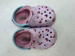 Crocs Baya Lined Printed Clogs Kids Ballerina Pink Slip-On Lightweight – C7