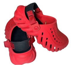 Crocs Echo Clog Varsity Red Unisex Size J 1 Great Preowned Condition
