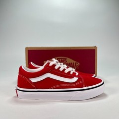 Vans Old Skool Racing Red White Low Top Sneakers Shoes VN0A4BUUJV6 Youth Size 2