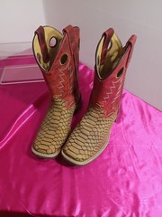 Cody James Brown Square Toe Cowboy Western Boots Youth Size 2 D style 43072C