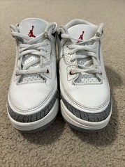 Nike Air Jordan Retro III PS White Cement Reimagined Kids Shoes 12C DM0966-100