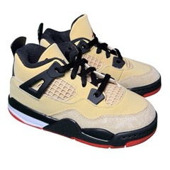 Air Jordan 4 Retro Pizza Sesame Red Black IH2095-200 Toddler 10C Kids Sneakers
