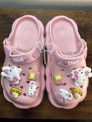 HELLO KITTY Sanrio Characters Pink Clogs Shoes Size 3.5-4.5 NEW