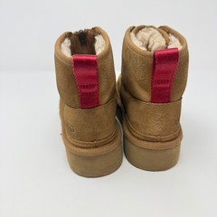 UGG Classic Ultra Mini Platform Zip Chestnut Suede Boots 1153290K Boys Size 2