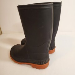 Kids Rubber Waterproof Rain Boots Black, Size US 5-6