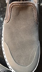 Vans Off The Wall Suede Asher DW Gray With Checkerboard Slip On Shoes Sz 4Y NEW