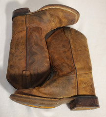 Cody James BBSC1904 Brown Leather Square Toe Cowboy Western Boots Youth Size 4D