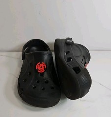 Crocs Iconic Comfort Black Jibbitz Charm Sandal Unisex Junior 1