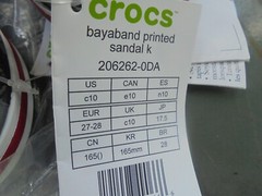 New Crocs Bayaband Printed Sandal Child’s 10 Slate grey