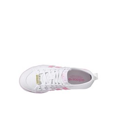 adidas Nizza High Top Platform Lace Up Youth Girls Pink, White Sneakers Casual