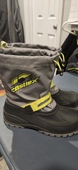 CastleX Element Youth Size 6 Gray Black Yellow Water Resistant Snow Boots