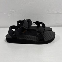 Teva Original Universal Kids Sz 2 Black Hook And Loop Sandals CLEAN