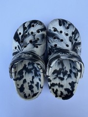 Crocs Classic Marbled Clog Shoes Black White Tie Dye Kids C11 Unisex Slip On