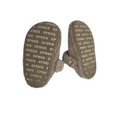 🔥Crocs Classic🤎 Fuzz-Mania Clogs Mushroom Tan Faux Fur mule Slippers Kids C12