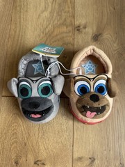 Disney Junior Puppy Dog Pals Unisex Kids Slip-On Slippers Size 5/6 Bingo Rolly