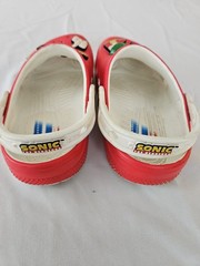 Crocs Kids Sonic The Hedgehog Clogs Red Shoes Junior Size J1 With Custom Jiblets