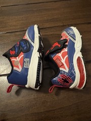 Marvel Spider-Man Hook & Loop Kids Sneakers Size 7 Red Blue Black