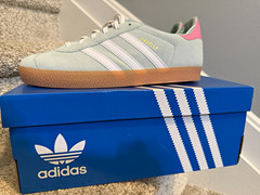 adidas Gazelle J Suede Sneaker Unisex Kids 7 Green/White/Pink IG9152