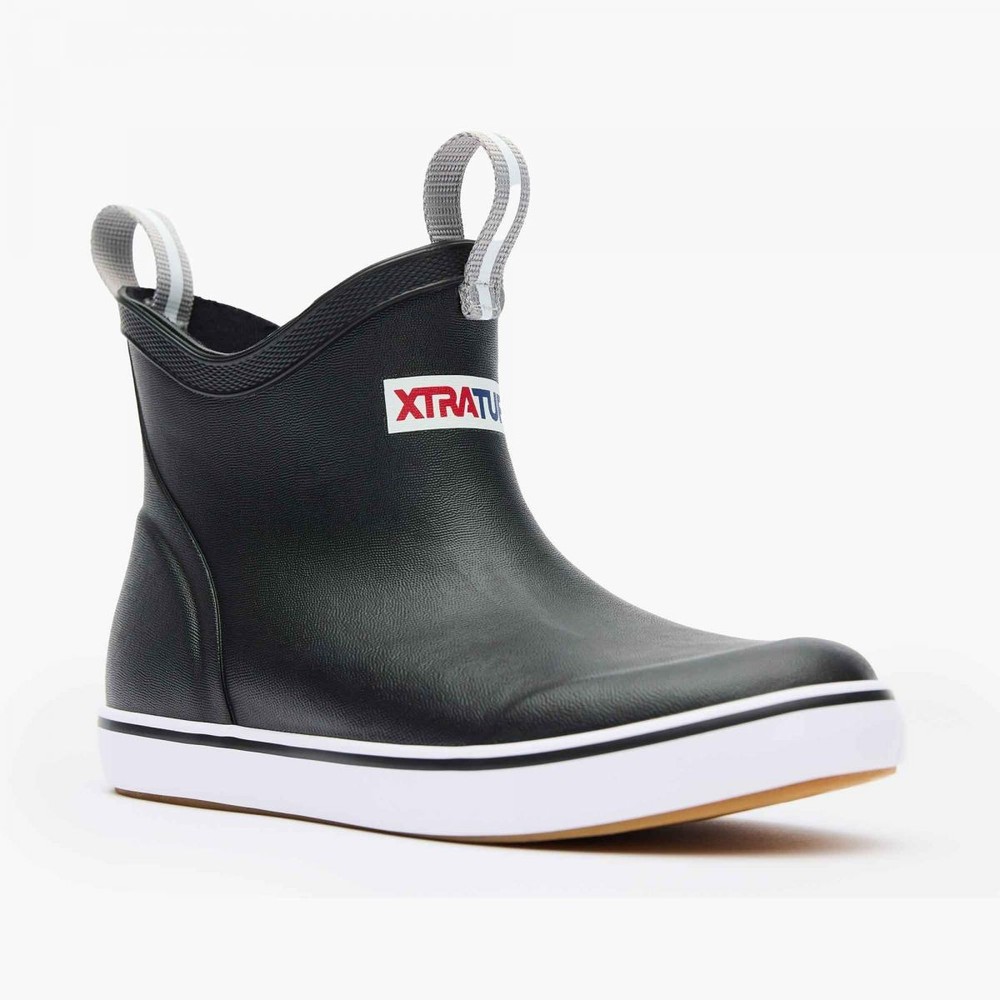 XTRATUF Unisex Kids‘ Ankle Deck Boot Black – XKAB000, Black