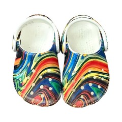 Crocs Classic Marble Multicolor Swirl Clogs Kids Slip On Shoes Size C4