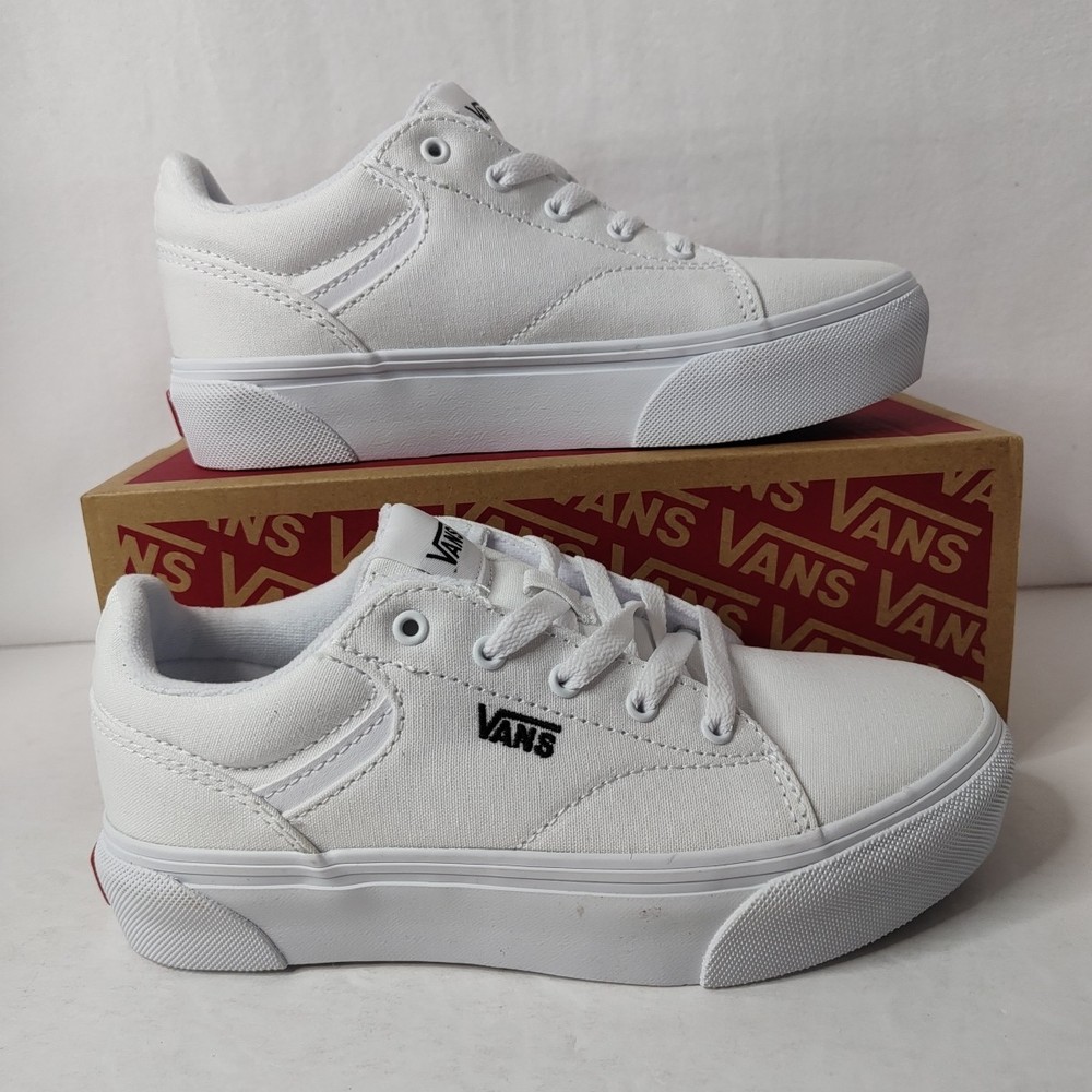 VANS – Seldan Platform – Size 4 Youth – White