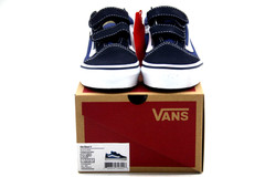 VANS OLD SKOOL V NAVY/TRUE WHITE LITTLE KIDS SNEAKER PRE-SCHOOL SIZE