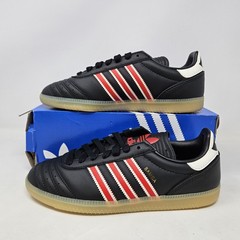 Adidas Samba JP J ‚Core Black Red Gum‘ / JP9529 / Youth Size 6.5 – Women’s 7.5
