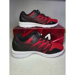 Fila Fantom 8 Strap Kids Sneakers Red Black Athletic Shoes Size 3 NWB