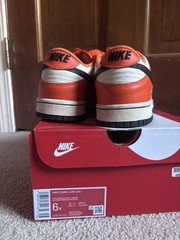Nike Dunk Low GS Orange White Black Unisex Kids Sneaker Leather 6Y
