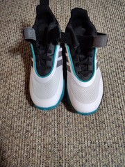 Adidas Kids Ownthegame 3.0 K Shoe Black/ White/ Teal Size 1