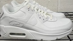 Big Kid’s Nike Air Max 90 LTR White/White-Metallic Silver (GS) (CD6864 100) –