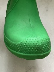 Crocs Kids Rain Boots W/ Handles Size J 1 Green Junior
